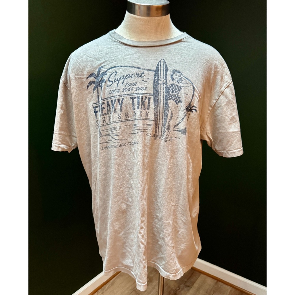 Freaky Tiki‎ Surf Shack Clearwater Beach Florida T-Shirt Men's XXL